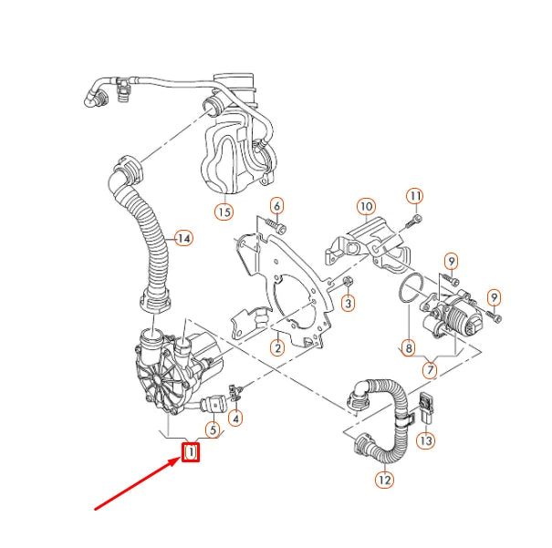 NEW AUDI A3 8V SECONDARY AIR PUMP 04E131333A ORIGINAL