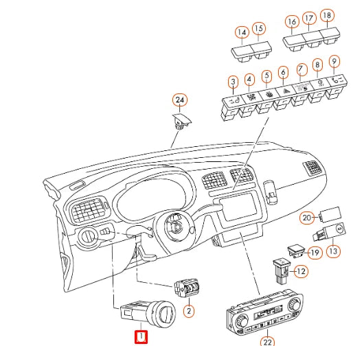NEW VOLKSWAGEN POLO 6R HEADLIGHT CONTROL SWITCH 6R0941531JAPV