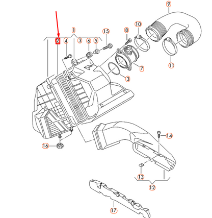 NEW VOLKSWAGEN PHAETON GP4 AIR FILTER ELEMENT 3D0129620C ORIGINAL