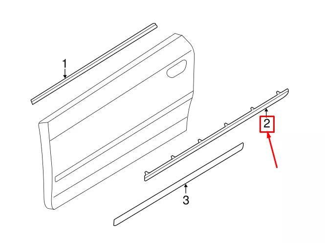 NEW AUDI A3 SPORTBACK 8P FRONT LEFT DOOR MOLDING 8P4853953AGRU ORIGINAL