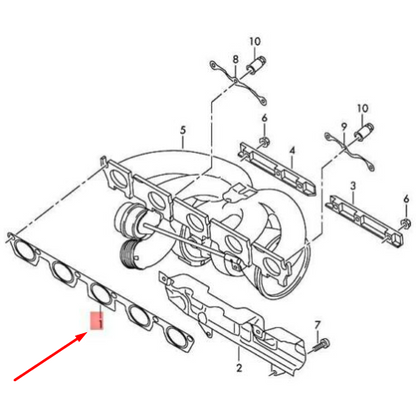 NEW AUDI TT RS FV EXHAUST MANIFOLD GASKET 07K253039E ORIGINAL