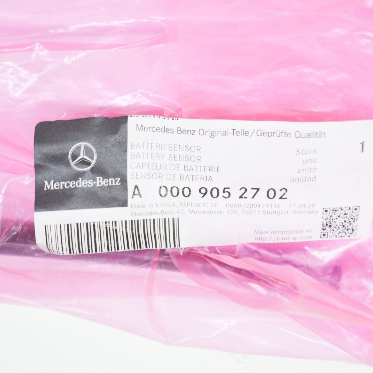 NEW MERCEDES BENZ C W204 NEGATIVE BATTERY CABLE LHD A0009052702 ORIGINAL