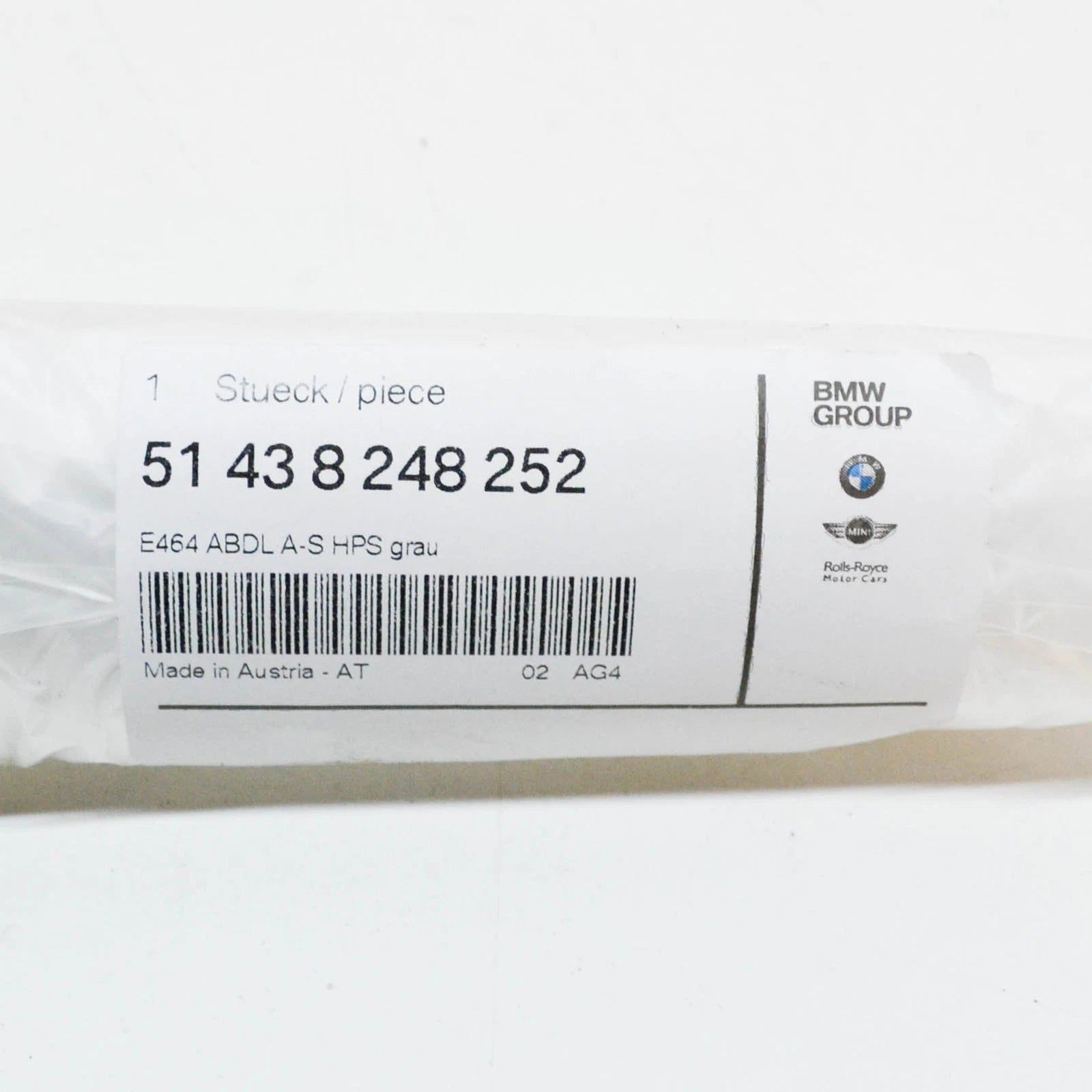 NEW BMW 3 E46 INNER INSERT FOR A PILLAR TRIM PANEL 51438248252 8248252 ORIGINAL