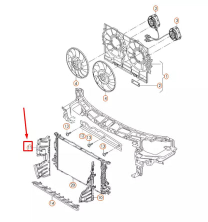 NEW AUDI A6 C7 RADIATOR RIGHT AIR GUIDE 4G0121284BF
