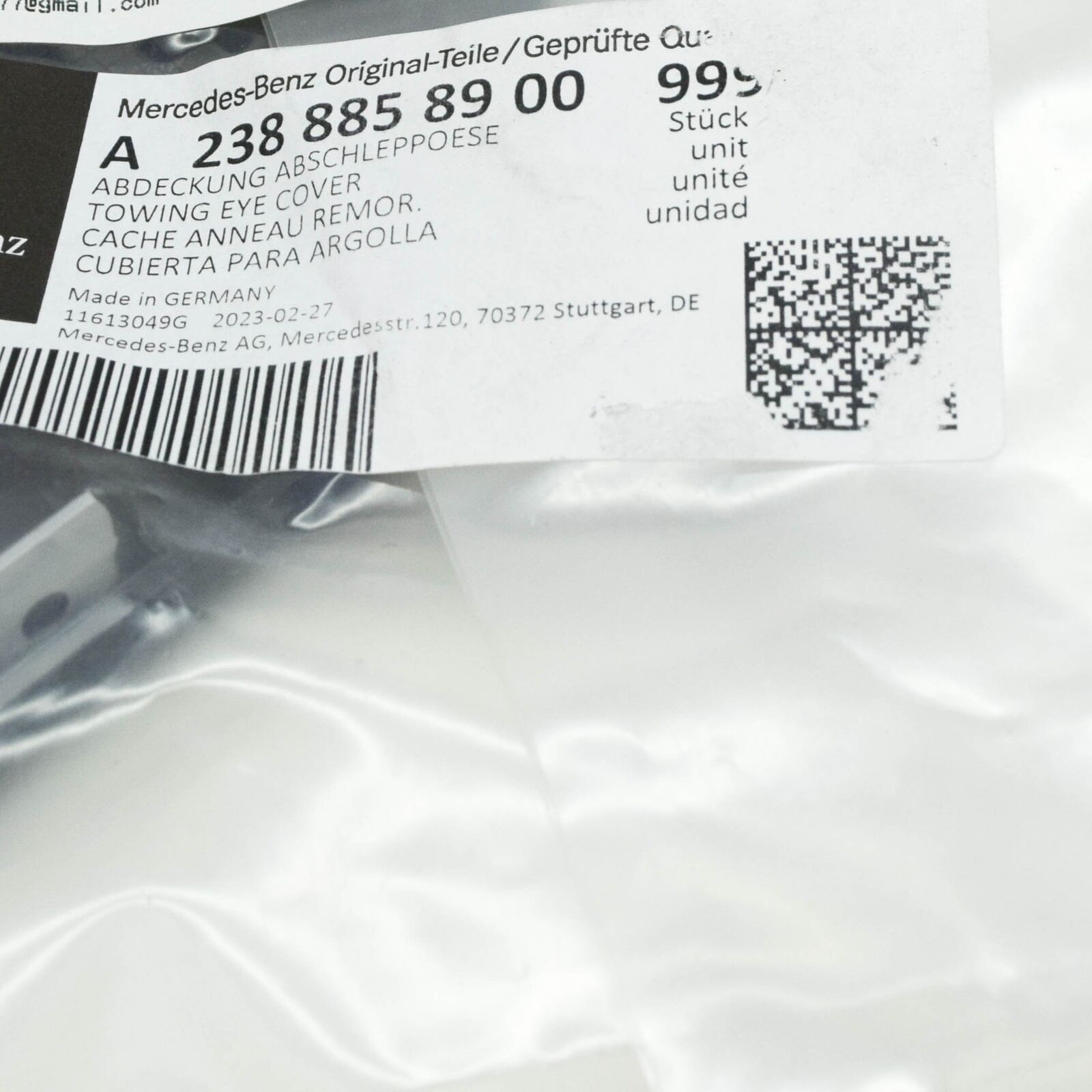 NEW MERCEDES-BENZ E C238 REAR BUMPER TOW EYE COVER A23888589009999 ORIGINAL