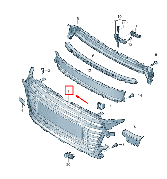 new audi tt fv radiator grille 8s0853651 alz 8s0853651alz original