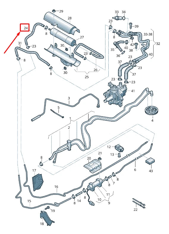 NEW AUDI A6 AVANT C6 FUEL FEED HOSE 4F0201215AL