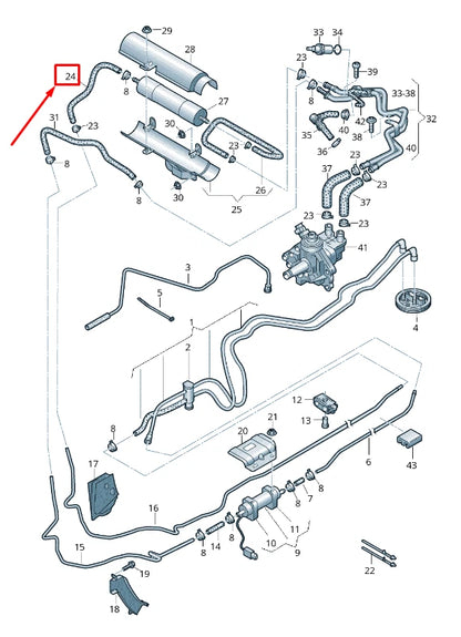NEW AUDI A6 AVANT C6 FUEL FEED HOSE 4F0201215AL