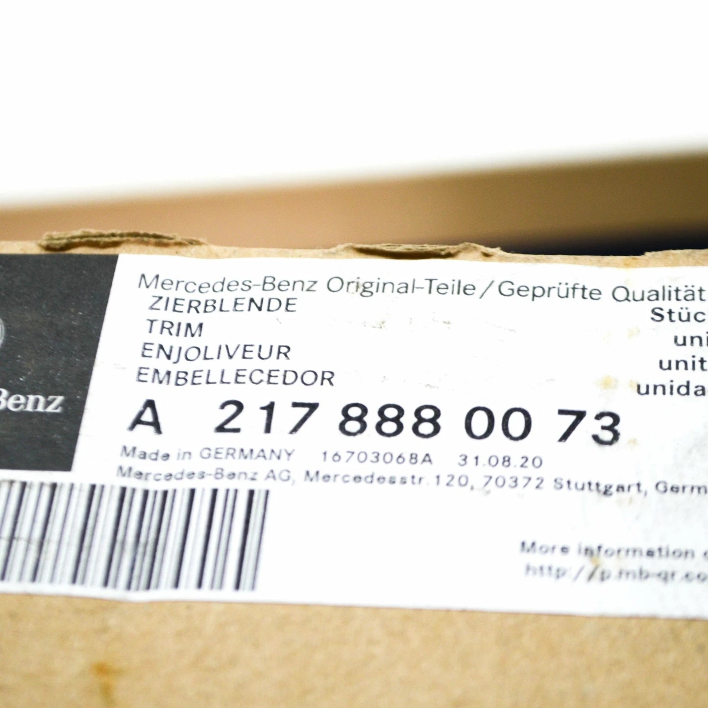 NEW MERCEDES-BENZ S COUPE C217 FRONT RADIATOR GRILLE TRIM A2178880073