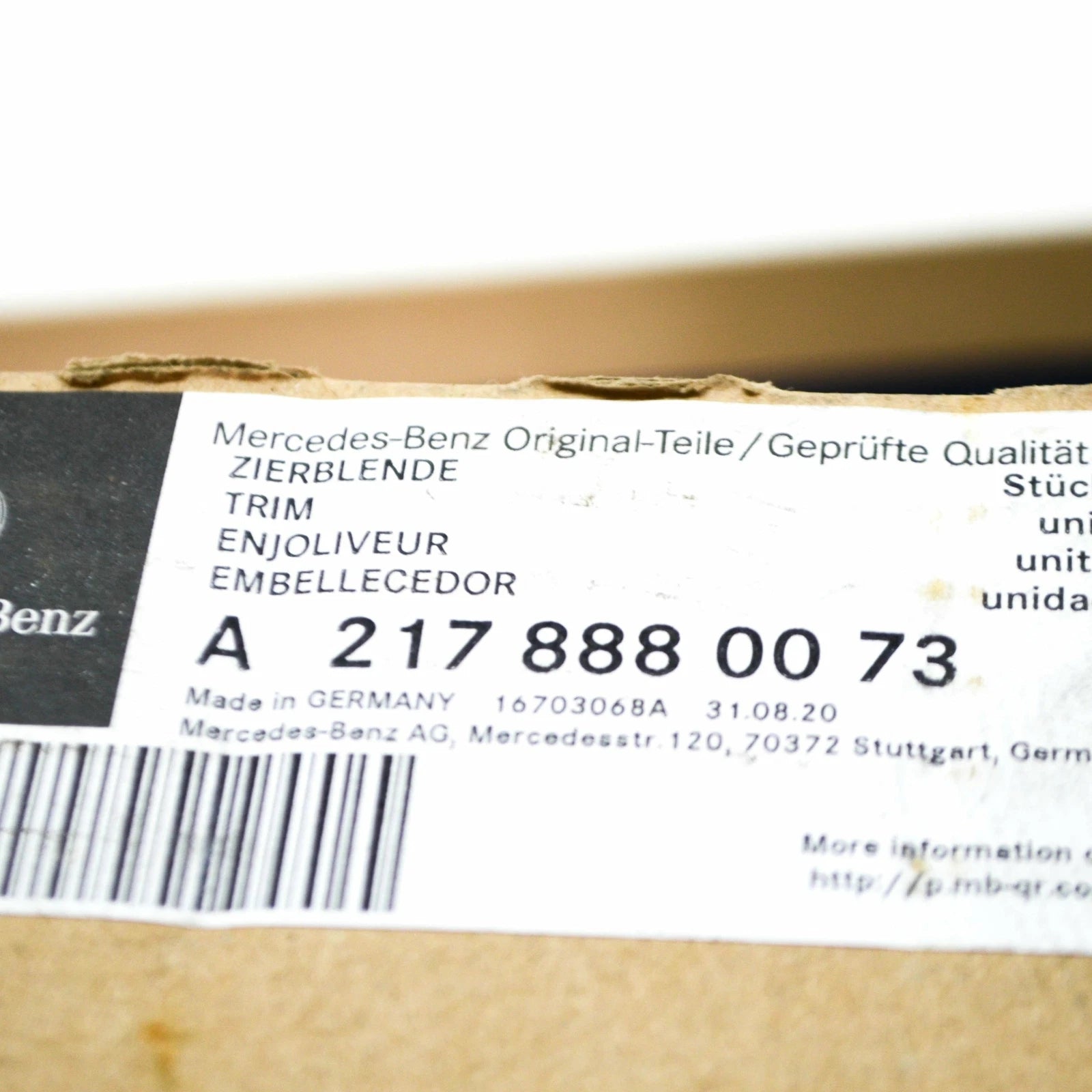 NEW MERCEDES-BENZ S COUPE C217 FRONT RADIATOR GRILLE TRIM A2178880073