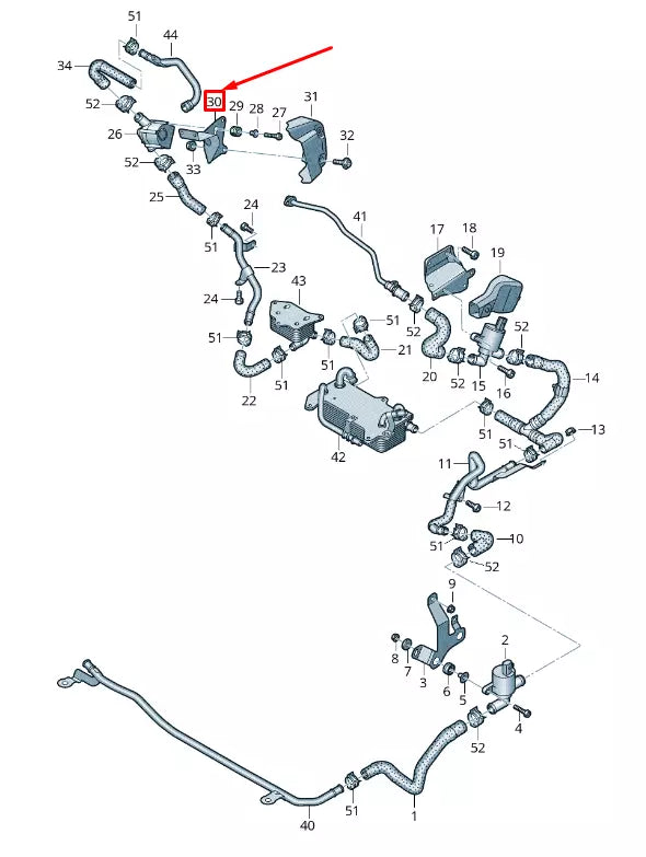 NEW AUDI Q7 4M ENGINE CIRCULATION PUMP BRACKET 4M0121079AD