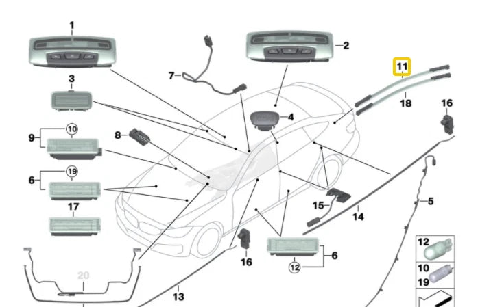 NEW BMW 3 GT F34 LED REAR TRUNK HATCH LIGHT MODULE 63319308996 ORIGINAL