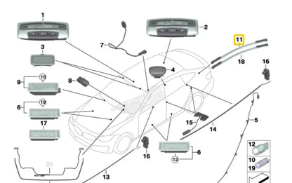 NEW BMW 3 GT F34 LED REAR TRUNK HATCH LIGHT MODULE 63319308996 ORIGINAL
