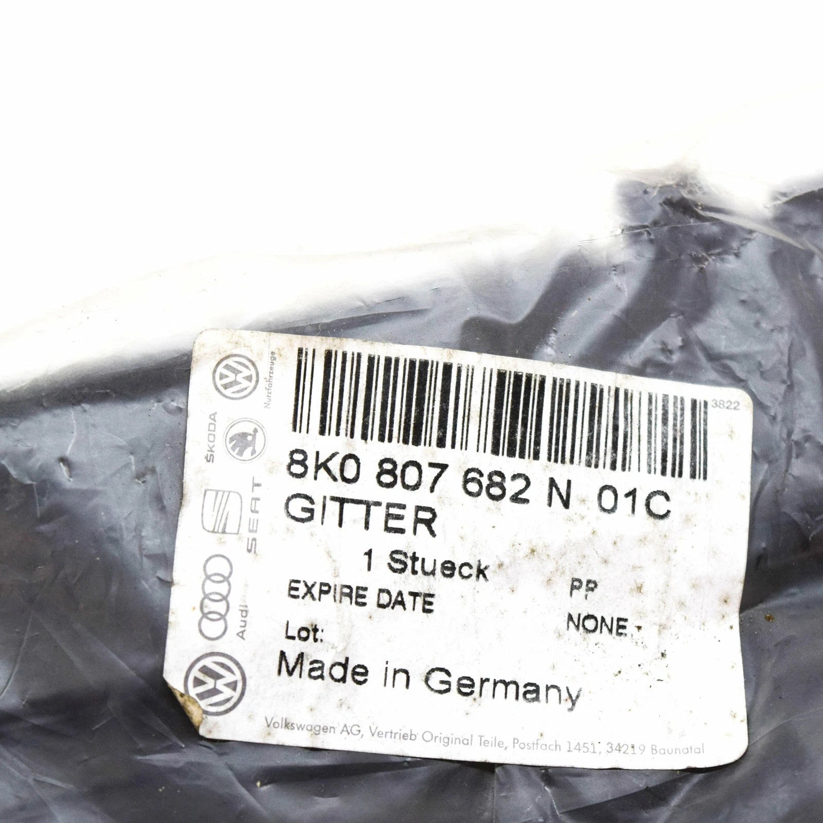 NEW AUDI B8 FRONT RIGHT BUMPER LOWER GRILLE 8K0807682N01C