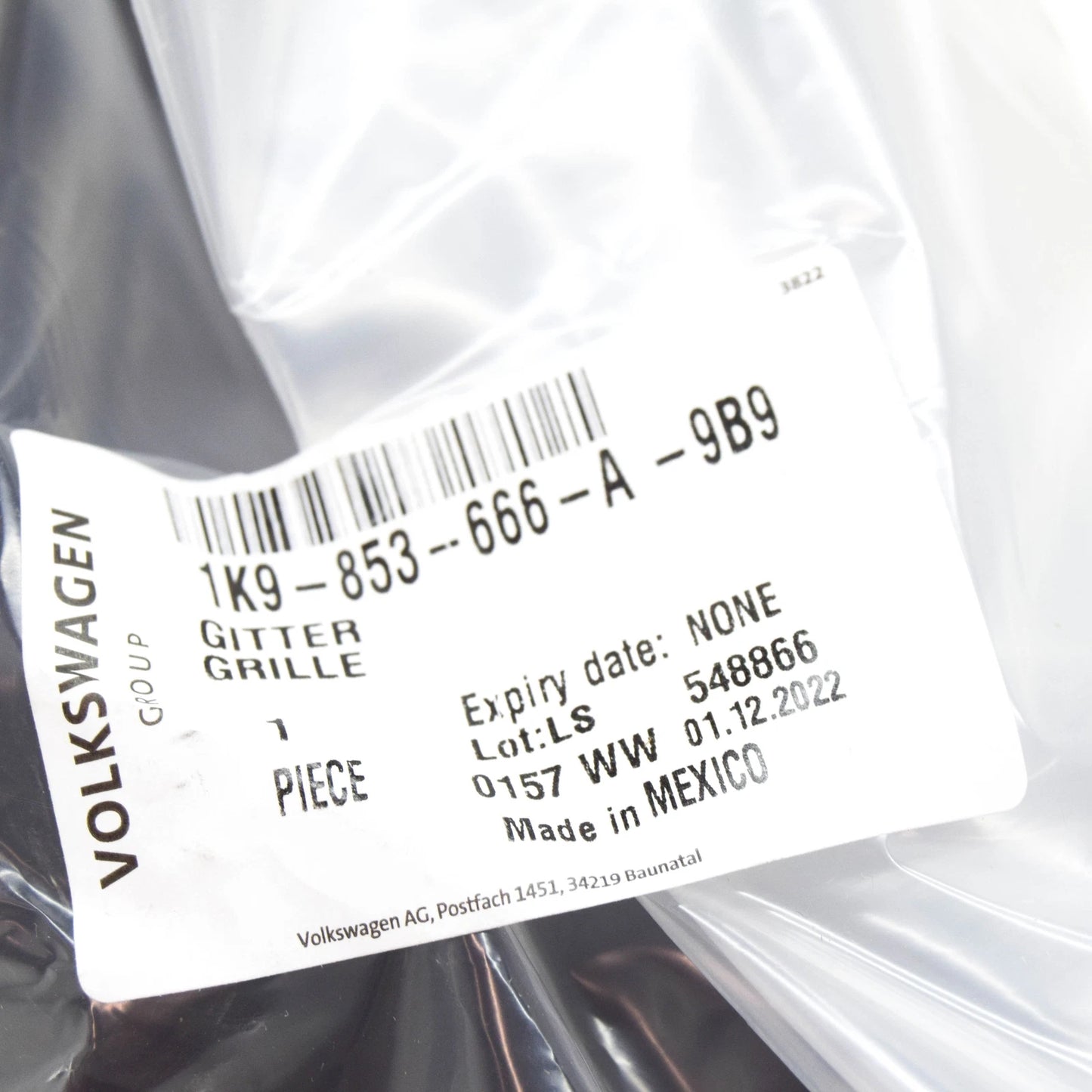 NEW VW GOLF MK6 VARIANT FRONT RIGHT OUTER VENT GRILLE 1K9853666A9B9 ORIGINAL