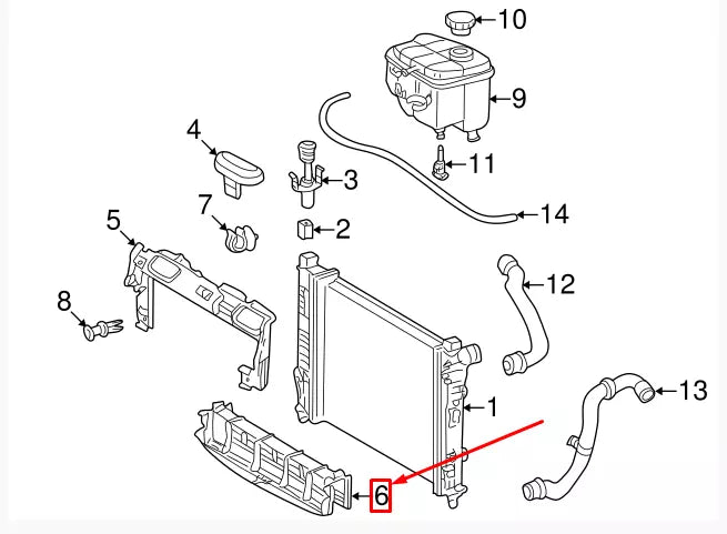 NEW MERCEDES-BENZ C-CLASS W203 LOWER RADIATOR AIR BAFFLE A2035053630