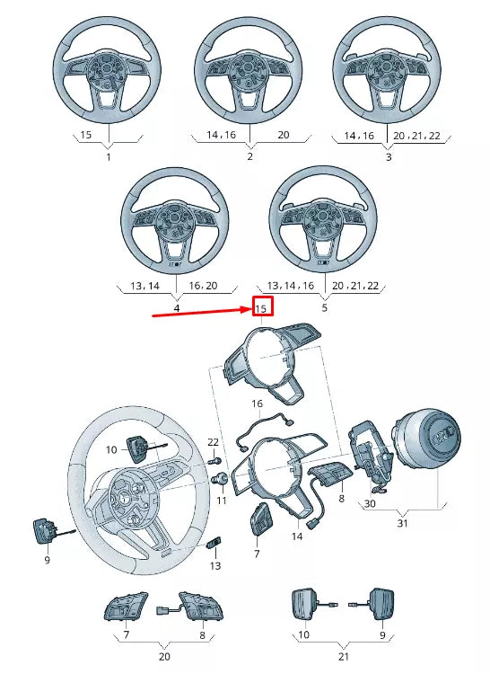 NEW AUDI Q2 GA STEERING WHEEL GUIDE RING TRIM 81A419689INZ