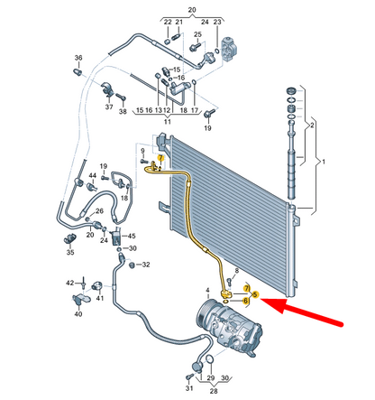 NEW VOLKSWAGEN TRANSPORTER T6 REFRIGERANT LINE 7LA816721B ORIGINAL