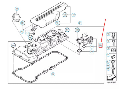 NEW BMW M3 COUPE E92 OIL SEPARATOR CRANKCASE VENTILATION 11157848155 ORIGINAL