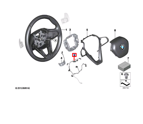 new bmw 5 g30 steering wheel connescting line 32306884007 original
