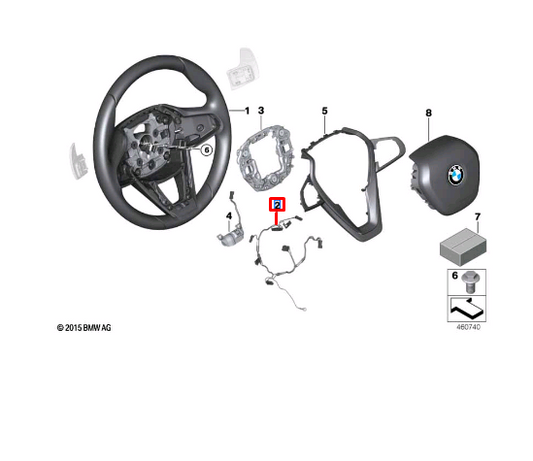 new bmw 5 g30 steering wheel connescting line 32306884007 original