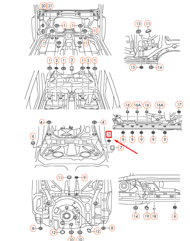 new audi a1 mk1 bungs 20mm 1k0899183 original
