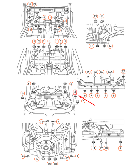new audi a1 mk1 bungs 20mm 1k0899183 original