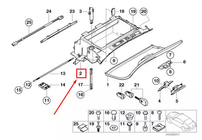 NEW BMW 3 CABRIO E46 GLOVE BOX HOUSING 8196111 51168196111 ORIGINAL