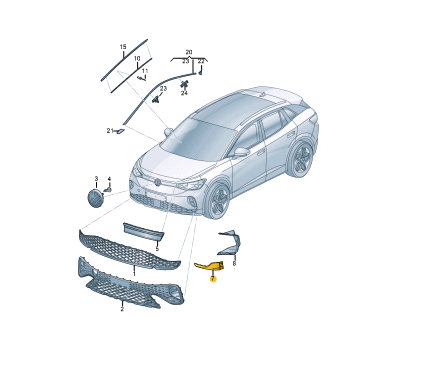 NEW VOLKSWAGEN ID.4 E21 FRONT BUMPER LEFT COVER PART TRIM 11A853665AXN9 ORIGINAL