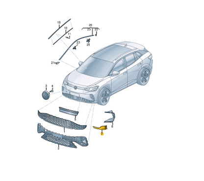NEW VOLKSWAGEN ID.4 E21 FRONT BUMPER LEFT COVER PART TRIM 11A853665AXN9 ORIGINAL