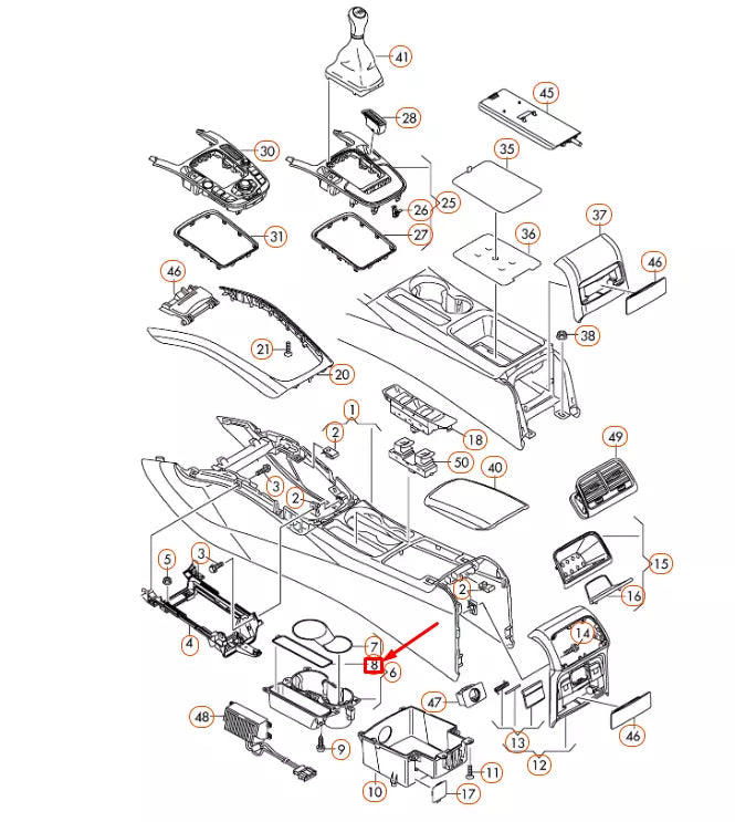 NEW AUDI A4 B8 CENTRE CONSOLE STOWAGE COMPARTMENT INSERT 8K08633284PK ORIGINAL
