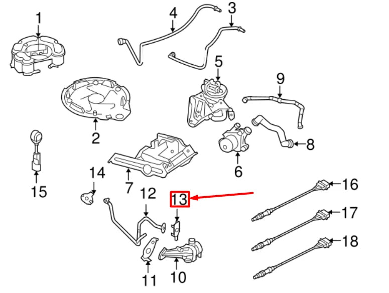 NEW VOLKSWAGEN PASSAT B7 SECONDARY AIR INJECTION GASKET 07K131120F ORIGINAL