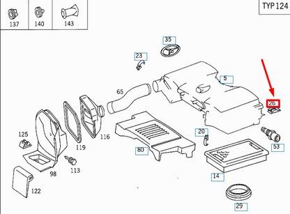 NEW MERCEDES-BENZ SL R129 AIR CLEANER CLIP A1199880078 ORIGINAL