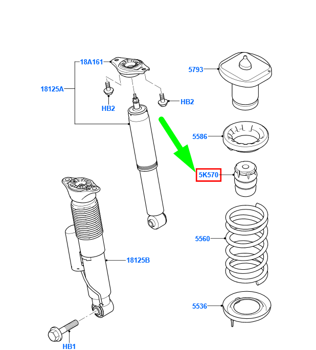 new ford mondeo mk4 rear shock absorber bumper 7g91-5k570-gad 1545070 original