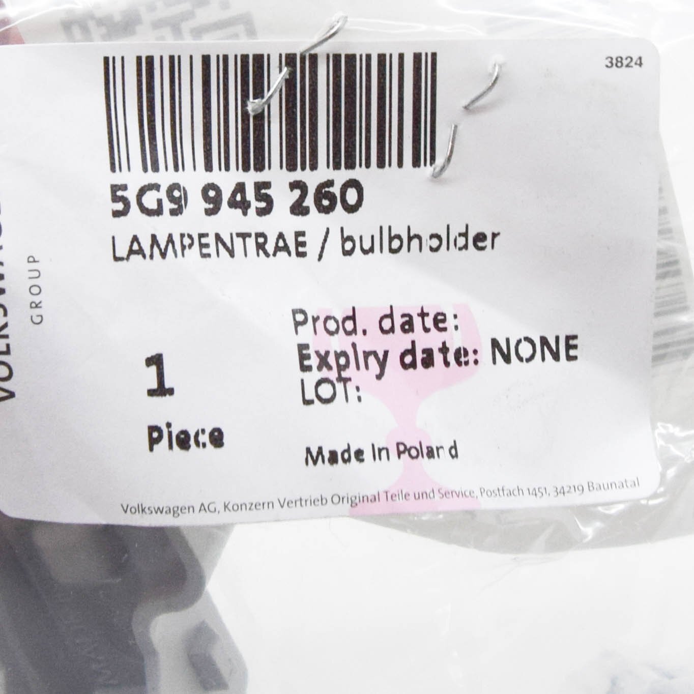 NEW VW GOLF VII VARIANT BA MK7 REAR RIGHT INNER BULB CARRIER 5G9945260 ORIGINAL