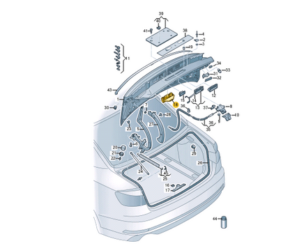 NEW AUDI A4 AVANT B9 INNER ANTI-THEFF GUARD COVER 8W5827569 ORIGINAL