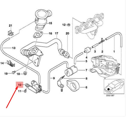 NEW BMW 3 E36 VACCUM CONTROL ELECTRIC VALVE 11721433458 1433458 ORIGINAL