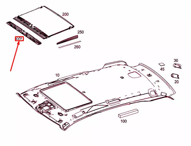 NEW MERCEDES-BENZ ML W166 HEADLINER VENTILATION LOUVER A21878400539051 ORIGINAL