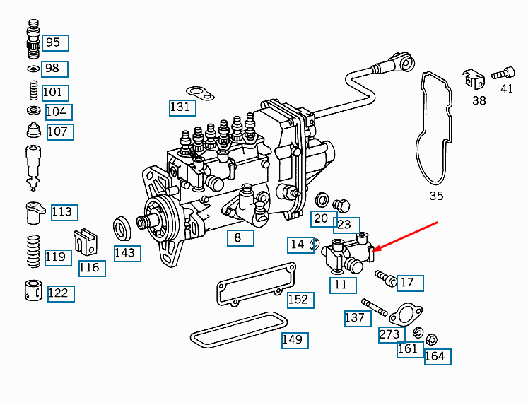 NEW MERCEDES-BENZ E-CLASS W210 FUEL SHUT-OFF VALVE A0000784449 3.0DIESEL