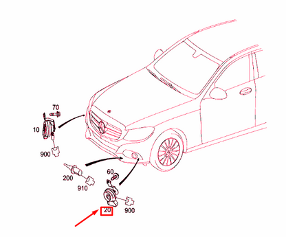 new mercedes-benz c-class w205 front left side horn a2055420620 original