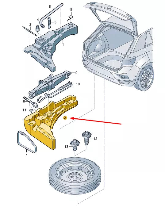 NEW VW T-ROC LOWER TOOLBOX COMPARTMENT FOAM 5G0012115AF ORIGINAL