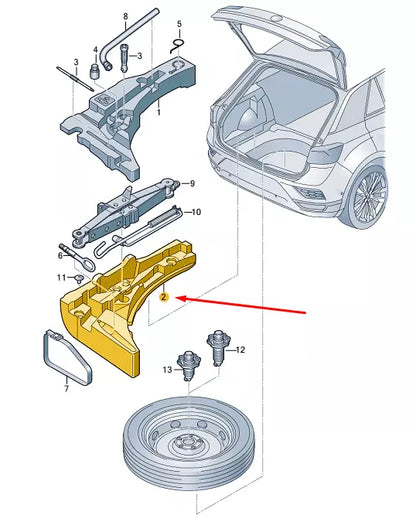 NEW VW T-ROC LOWER TOOLBOX COMPARTMENT FOAM 5G0012115AF ORIGINAL