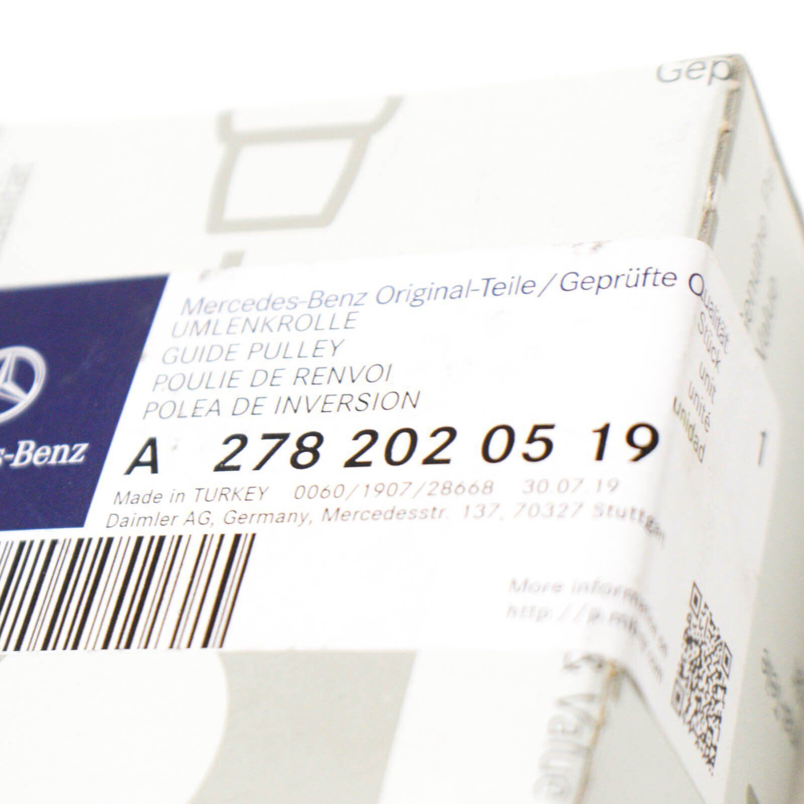 NEW MERCEDES BENZ ML W166 V RIBBED BELT GUIDE PULLEY A2782020519 ORIGINAL