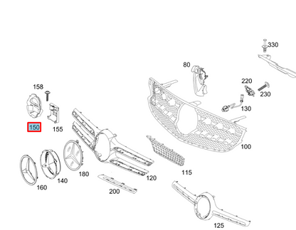 NEW MERCEDES-BENZ GLC X253 FRONT DISTRONIC RADAR BRACKET A2538886600 ORIGINAL