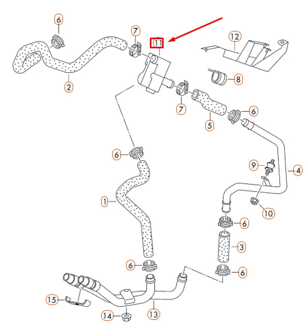 NEW VOLKSWAGEN TOUAREG 7P MK2 HEATER VALVE 7PP819810A