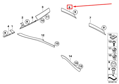 NEW BMW X5 E70 FRONT LEFT BAMBOO WOOD DOOR TRIM 51417137181 7137181 ORIGINAL