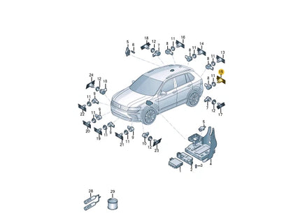 NEW VOLKSWAGEN TIGUAN AD REAR BUMPER OUTER PDC SENSOR BRACKET 5NN919491B