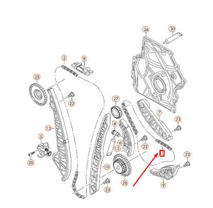 NEW VW BEETLE A5 CAMSHAFT TIMING CHAIN 06K109158AM ORIGINAL