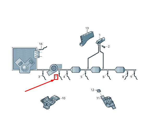 new vw golf sportsvan am nox sensor 04l907807bp original