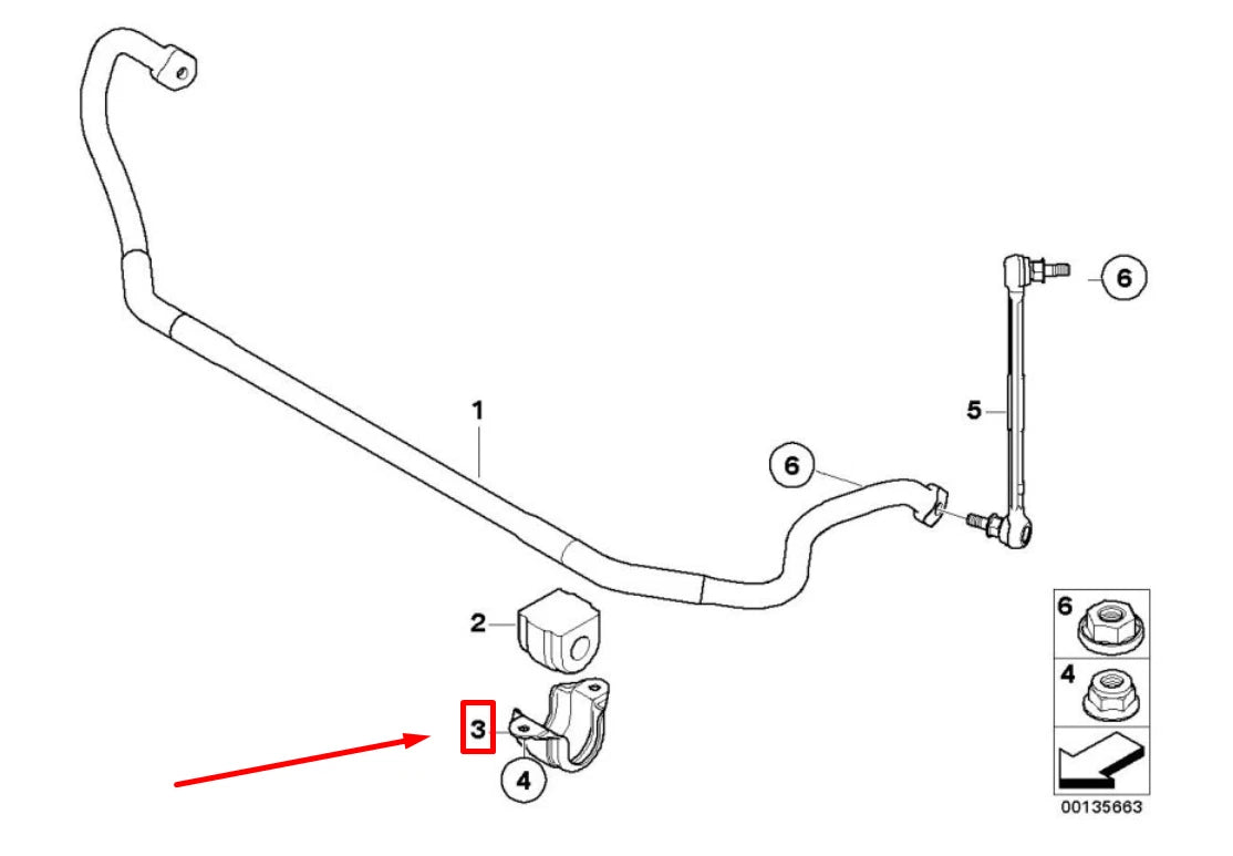 NEW BMW 1 CABRIO E88 FRONT SWAY BAR SUPPORT BRACKET 31356768828 6768828 ORIGINAL